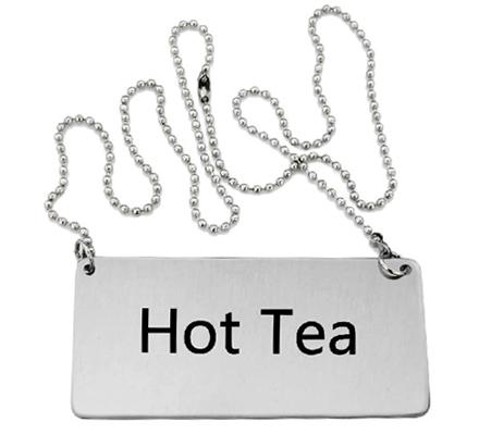 Stainless Steel Beverage ᆬHot Teaミ Chain Sign 1 Stainless Steel Beverage ᆬHot Teaミ Chain Sign